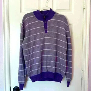 VINTAGE Royal Testimony purple striped super soft men’s sweater